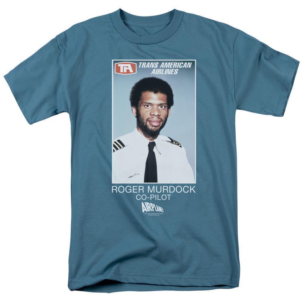 Airplane Roger Murdock Adult 181 T Shirt Slate